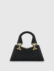 Angular Quilted Napa Leather Handbag