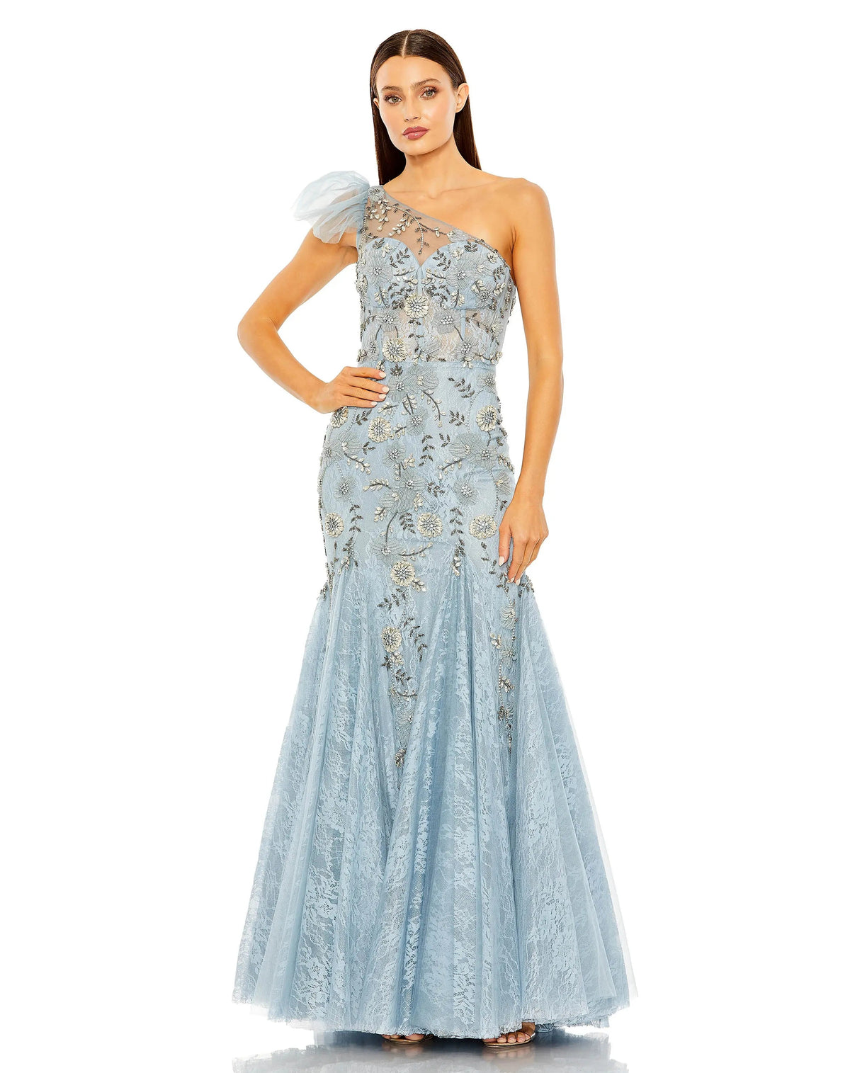 One Shoulder Embellished Mermaid Gown | One of a Kind | Sz. 2